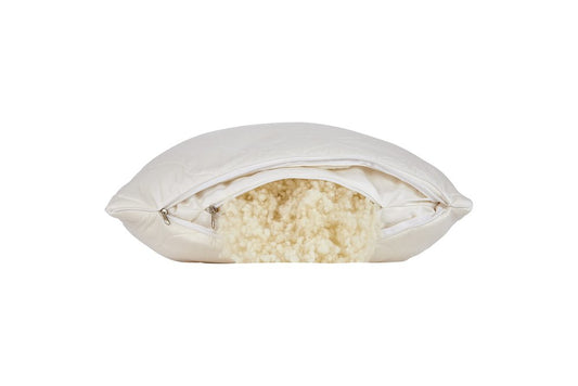 Cotton Wool Hypoallergenic Standard Size Bed Pillow