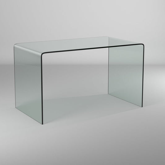 50" Clear Glass Computer Desk