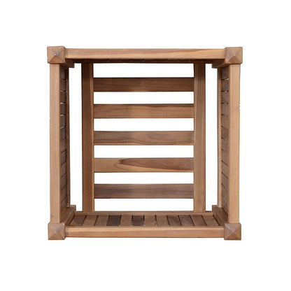 22" Natural Solid Wood Indoor Outdoor Square Planter Box