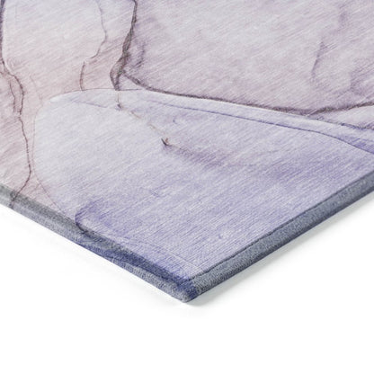 8' Runner Beige and Gray Abstract Washable Non Skid Indoor Outdoor Runner Rug