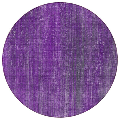 2' X 3' Purple Striped Washable Non Skid Indoor Outdoor Area Rug