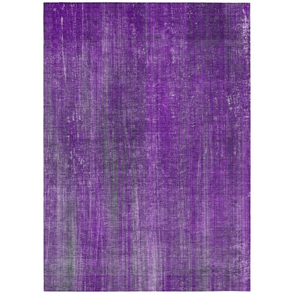 2' X 3' Purple Striped Washable Non Skid Indoor Outdoor Area Rug