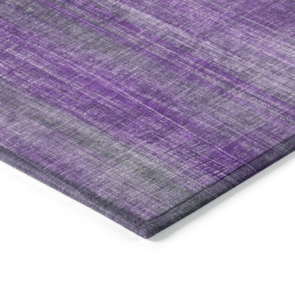 2' X 3' Purple Striped Washable Non Skid Indoor Outdoor Area Rug