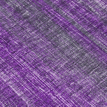 2' X 3' Purple Striped Washable Non Skid Indoor Outdoor Area Rug