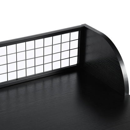 39" Black Wood and Metal X-Shape Computer Desk