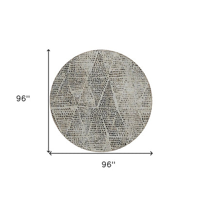 3' X 5' Gray Beige And Black Geometric Washable Indoor Outdoor Area Rug