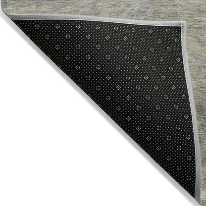 3' X 5' Taupe Beige And Ivory Abstract Washable Indoor Outdoor Area Rug
