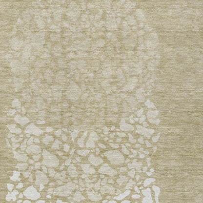 3' X 5' Beige Tan And Taupe Abstract Washable Indoor Outdoor Area Rug