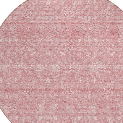 3' X 5' Blush Pink And Ivory Floral Washable Indoor Outdoor Area Rug