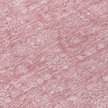 3' X 5' Blush Pink And Ivory Floral Washable Indoor Outdoor Area Rug