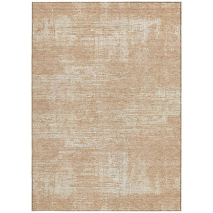 3' X 5' Coral And Salmon Abstract Washable Indoor Outdoor Area Rug