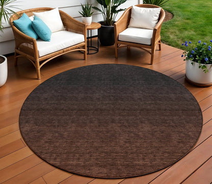 3' X 5' Orange And Charcoal Abstract Washable Indoor Outdoor Area Rug