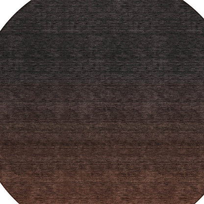 3' X 5' Orange And Charcoal Abstract Washable Indoor Outdoor Area Rug