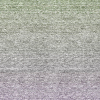 3' X 5' Artichoke Green And Lavender Ombre Washable Indoor Outdoor Area Rug