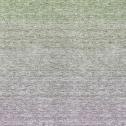 3' X 5' Artichoke Green And Lavender Ombre Washable Indoor Outdoor Area Rug