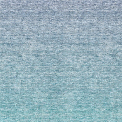 3' X 5' Sky Blue And Teal Blue Ombre Washable Indoor Outdoor Area Rug