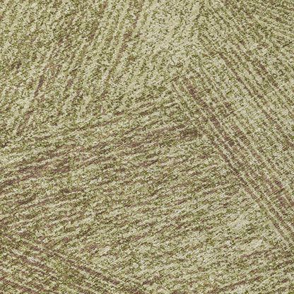 5' X 8' Green Beige And Brown Abstract Washable Indoor Outdoor Area Rug