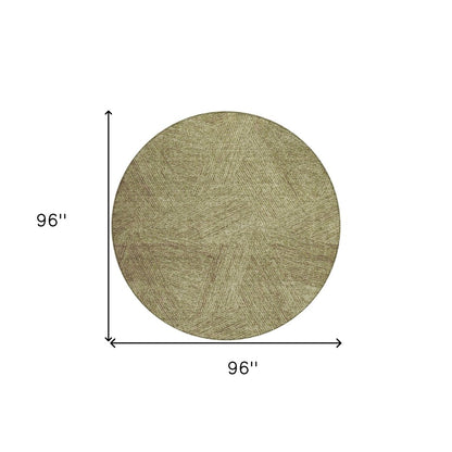 5' X 8' Green Beige And Brown Abstract Washable Indoor Outdoor Area Rug