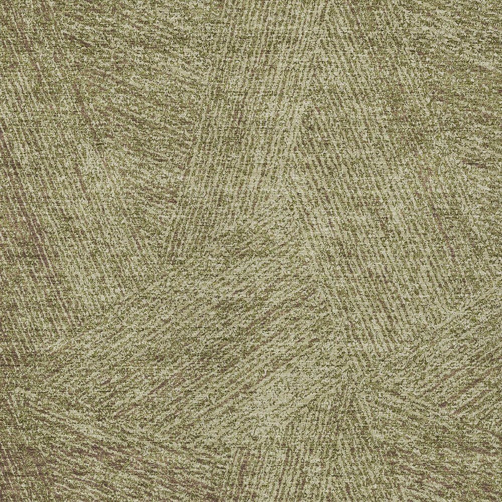 5' X 8' Green Beige And Brown Abstract Washable Indoor Outdoor Area Rug