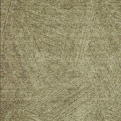5' X 8' Green Beige And Brown Abstract Washable Indoor Outdoor Area Rug