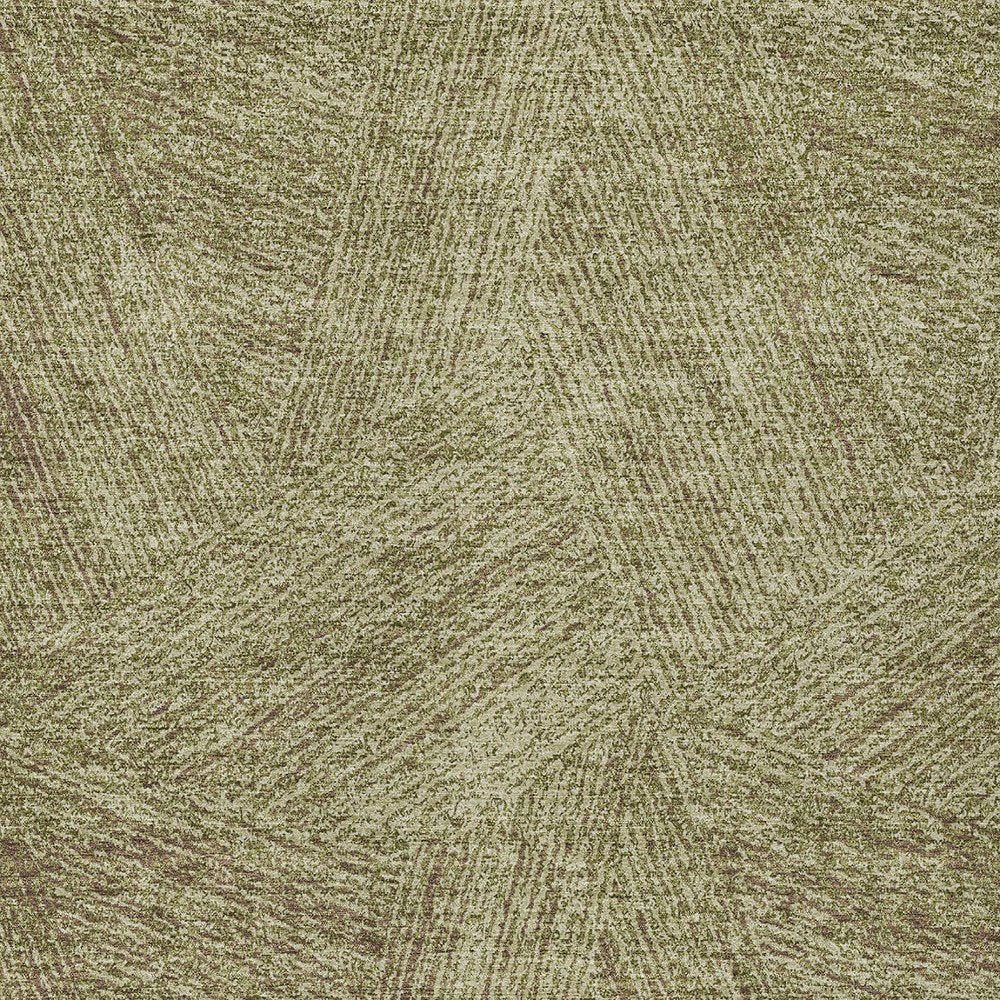 5' X 8' Green Beige And Brown Abstract Washable Indoor Outdoor Area Rug