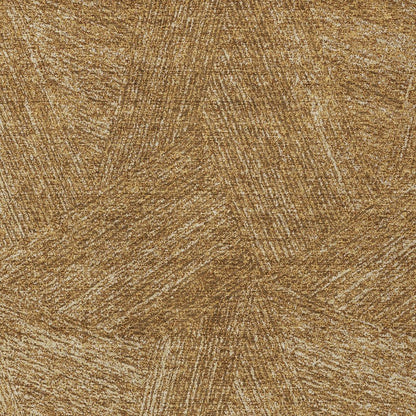 3' X 5' Gold Brown And Ivory Abstract Washable Indoor Outdoor Area Rug
