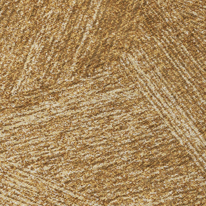 3' X 5' Gold Brown And Ivory Abstract Washable Indoor Outdoor Area Rug