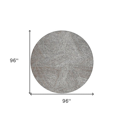 3' X 5' Gray Brown And Ivory Abstract Washable Indoor Outdoor Area Rug