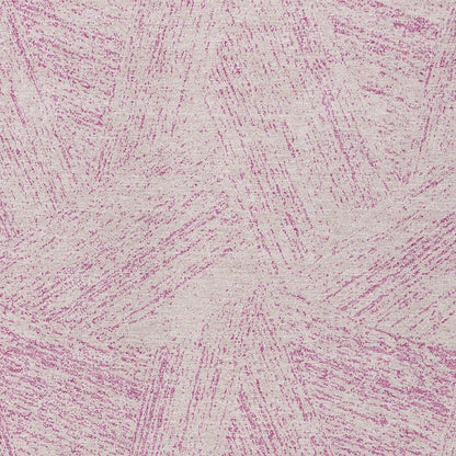 3' X 5' Pink And Ivory Abstract Washable Indoor Outdoor Area Rug