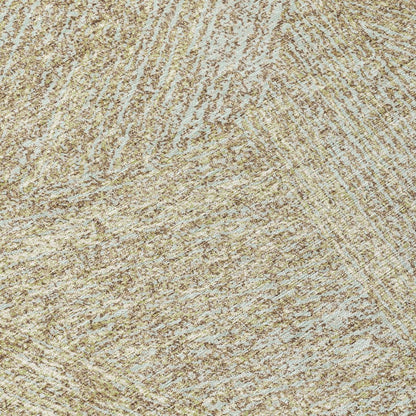 3' X 5' Ivory And Brown Abstract Washable Indoor Outdoor Area Rug