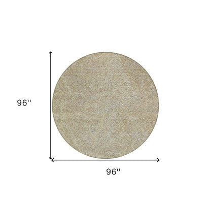 3' X 5' Ivory And Brown Abstract Washable Indoor Outdoor Area Rug