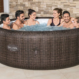 7 Person Round Inflatable Hot Tub 180 Jets-0