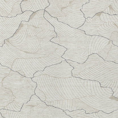 3' X 5' Ivory And Gray Abstract Washable Indoor Outdoor Area Rug