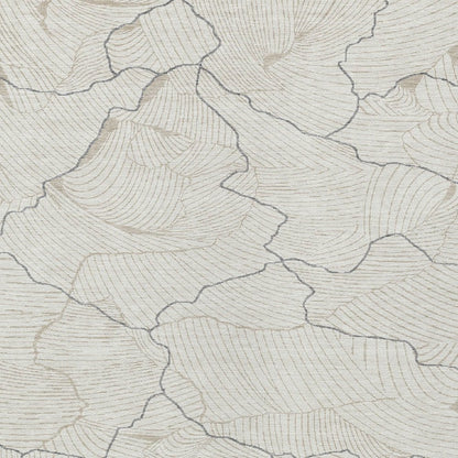3' X 5' Ivory And Gray Abstract Washable Indoor Outdoor Area Rug