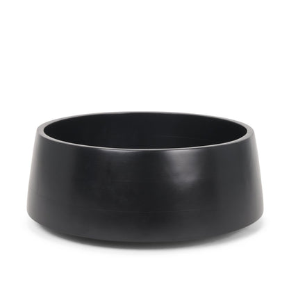14" Black Wood Round Centerpiece Bowl