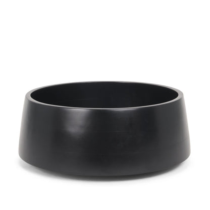 14" Black Wood Round Centerpiece Bowl
