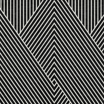 3' X 5' Black And Ivory Geometric Washable Indoor Outdoor Area Rug