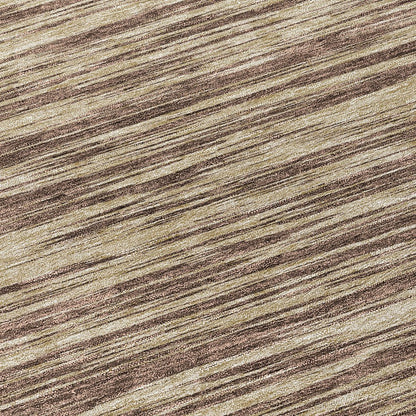3' X 5' Brown And Beige Abstract Washable Indoor Outdoor Area Rug