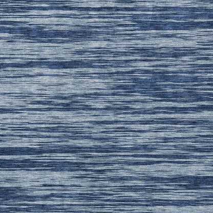 3' X 5' Blue And Navy Blue Abstract Washable Indoor Outdoor Area Rug