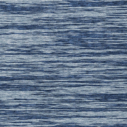 3' X 5' Blue And Navy Blue Abstract Washable Indoor Outdoor Area Rug