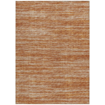 3' X 5' Copper And Rust Abstract Washable Indoor Outdoor Area Rug