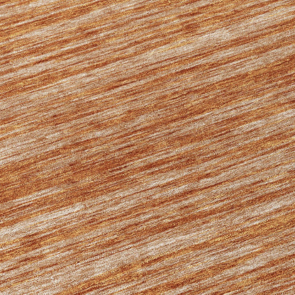3' X 5' Copper And Rust Abstract Washable Indoor Outdoor Area Rug
