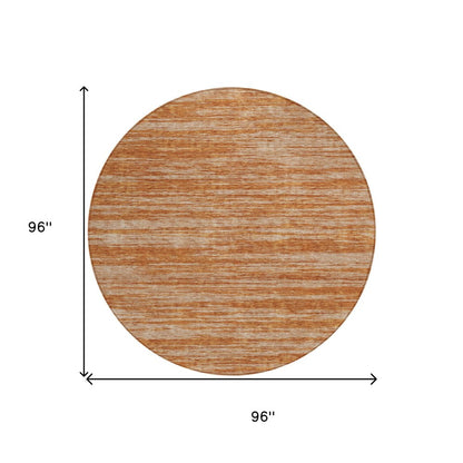 3' X 5' Copper And Rust Abstract Washable Indoor Outdoor Area Rug