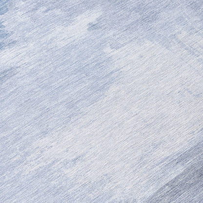 5' X 8' Sky Blue Gray And Ivory Abstract Washable Indoor Outdoor Area Rug