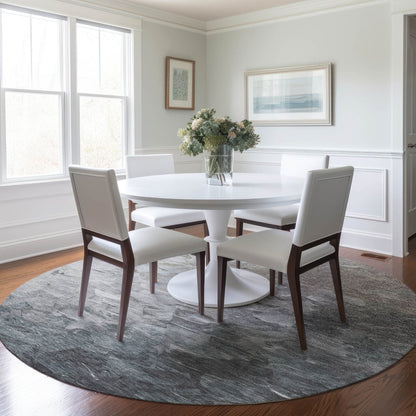 3' X 5' Taupe Brown And Silver Abstract Washable Indoor Outdoor Area Rug