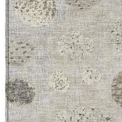 3' X 5' Taupe And Ivory Geometric Washable Indoor Outdoor Area Rug