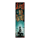 36" Black Orange And Green Solid Wood Trick or Treat Halloween Porch Sign