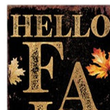 42" Black Gold And Orange Solid Wood Halloween Reversible Garden Stake