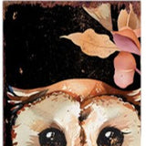 42" Black Orange And Tan Solid Wood Happy Halloween And Fall Owl Reversible Garden Stake