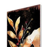 42" Black Tan Off White And Orange Floral Bouquet Solid Wood Fox Garden Stake